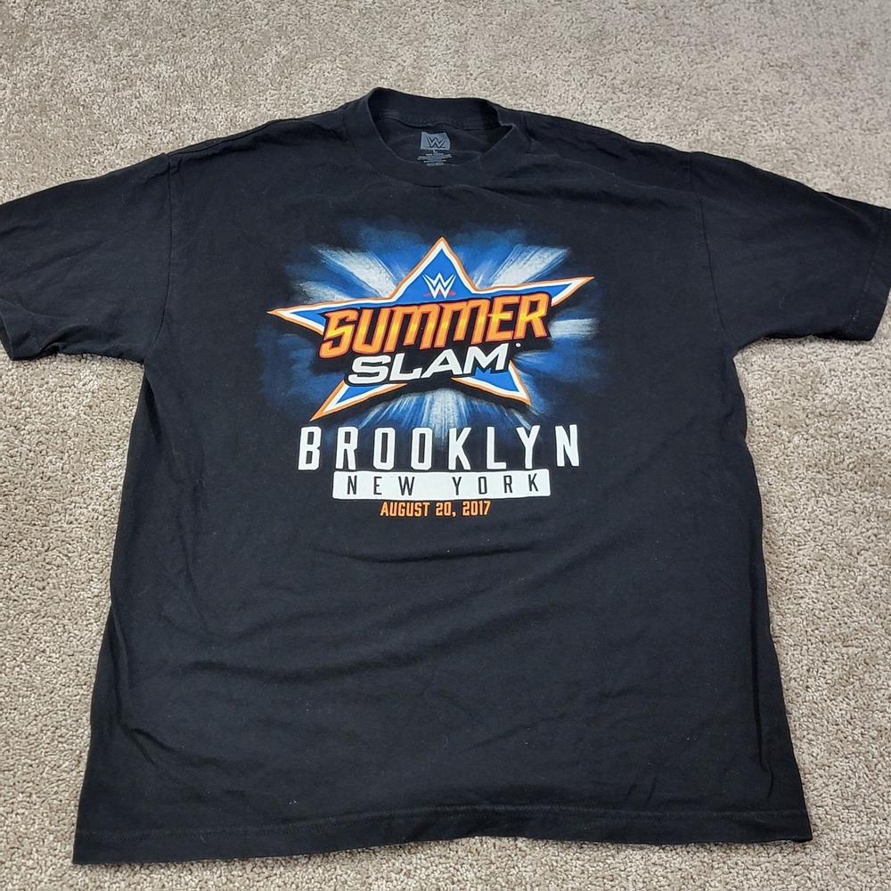 WWE SummerSlam Brooklyn New York 2017 T-Shirt Mens Large Wrestling